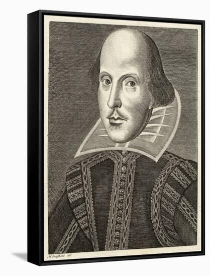 William Shakespeare Playwright and Poet-M. Droeshout-Framed Stretched Canvas