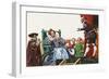 William Shakespeare Presenting One of His Plays to Queen Elizabeth I (Colour Litho)-Peter Jackson-Framed Giclee Print