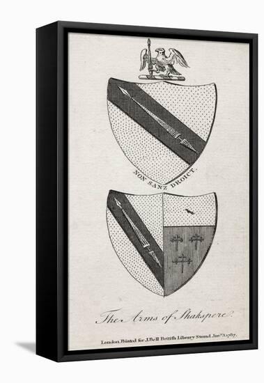 William Shakespeare Shakespeare's Coat of Arms-null-Framed Stretched Canvas