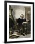 William Shakespeare Writing in His Study-null-Framed Giclee Print