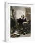 William Shakespeare Writing in His Study-null-Framed Giclee Print