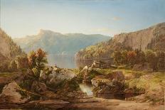 Autumn Morning on the Potomac, c.1860s-William Sonntag-Framed Stretched Canvas