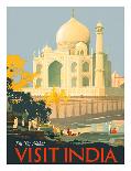 Visit India - Taj Mahal - Agra, India-William Spencer Bagdatopulos-Framed Giclee Print