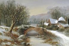 Meeting on the Bridge, Winter-William Stone-Stretched Canvas