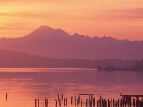 Dawn View of Space Needle and Downtown Seattle, Washington, USA-William Sutton-Photographic Print