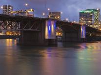 The Morrison Bridge over the Willamette River, Portland, Oregon, USA-William Sutton-Photographic Print