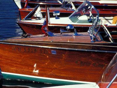 Vintage Wood Boats, Lake Union, Seattle, Washington, USA