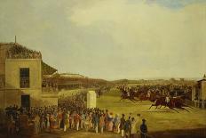 Col. Peels's 'The Bey of Algiers', Nat Flatman Up, Winning the 1840 Chester Cup-William Tasker-Framed Stretched Canvas