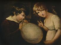 'Boy and Girl with a Bladder', c18th century-William Tate-Stretched Canvas