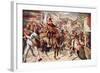 William Tell and Hermann Gessler in the Marketplace in Altdorf-null-Framed Giclee Print