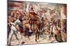 William Tell and Hermann Gessler in the Marketplace in Altdorf-null-Mounted Giclee Print