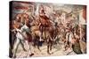 William Tell and Hermann Gessler in the Marketplace in Altdorf-null-Stretched Canvas