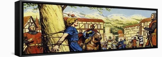 William Tell Fired His Crossbow and the Apple Split in Two-Alberto Salinas-Framed Stretched Canvas