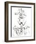 William the Second, emperor of Germany; King of Prussia; caricature with eagle helmet-Neale Osborne-Framed Giclee Print