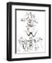 William the Second, emperor of Germany; King of Prussia; caricature with eagle helmet-Neale Osborne-Framed Giclee Print