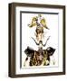 William the Second, emperor of Germany, King of Prussia; colour caricature with eagle helmet-Neale Osborne-Framed Giclee Print