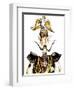 William the Second, emperor of Germany, King of Prussia; colour caricature with eagle helmet-Neale Osborne-Framed Giclee Print