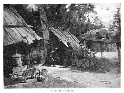 A Bushman's Home, Australia, 1886