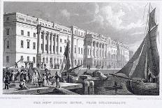 View of Custom House from Billingsgate, London, 1828-William Tombleson-Giclee Print