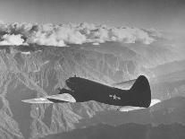 American C-46 Transport Flying "The Hump" a Long, Difficult Flight over the Himalayas-William Vandivert-Photographic Print