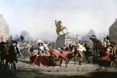 New York Patriots Pull Down the Statue of George Iii at Bowling Green, 9th July 1776, 1854-William Walcutt-Mounted Giclee Print