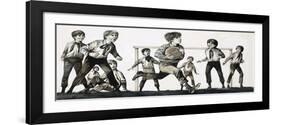 William Webb Ellis Picked Up the Ball and Ran with It, Inventing Rugby-Richard Hook-Framed Giclee Print