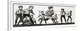 William Webb Ellis Picked Up the Ball and Ran with It, Inventing Rugby-Richard Hook-Framed Giclee Print