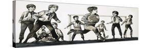 William Webb Ellis Picked Up the Ball and Ran with It, Inventing Rugby-Richard Hook-Stretched Canvas