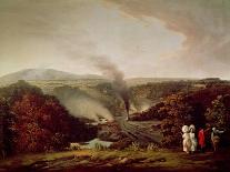 The Cast Iron Bridge Near Coalbrookdale, C.1780-William Williams-Framed Giclee Print