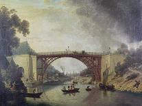 The Cast Iron Bridge Near Coalbrookdale, C.1780-William Williams-Stretched Canvas