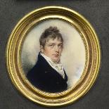 Portrait Miniature of Captain Jonathan Birch, Wearing Blue Coat and White Waistcoat, 1805-William Wood-Giclee Print