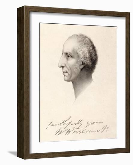 William Wordsworth English Writer Towards the End of His Life-Miss M. Gillies-Framed Art Print