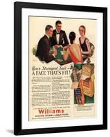 Williams, Aftershave Bridge Playing Cards Games Mens, USA, 1920-null-Framed Giclee Print