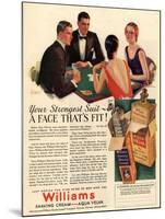 Williams, Aftershave Bridge Playing Cards Games Mens, USA, 1920-null-Mounted Giclee Print