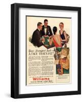 Williams, Aftershave Bridge Playing Cards Games Mens, USA, 1920-null-Framed Giclee Print