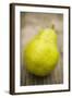 Williams Pear on Wooden Background-Foodcollection-Framed Photographic Print