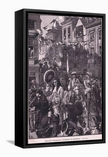Williams Triumphant Procession to Whitehall Ad 1697-Walter Stanley Paget-Framed Stretched Canvas