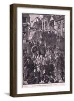 Williams Triumphant Procession to Whitehall Ad 1697-Walter Stanley Paget-Framed Giclee Print