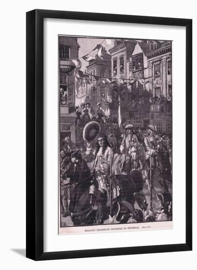 Williams Triumphant Procession to Whitehall Ad 1697-Walter Stanley Paget-Framed Giclee Print