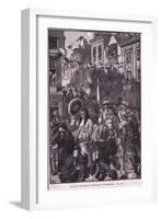 Williams Triumphant Procession to Whitehall Ad 1697-Walter Stanley Paget-Framed Giclee Print