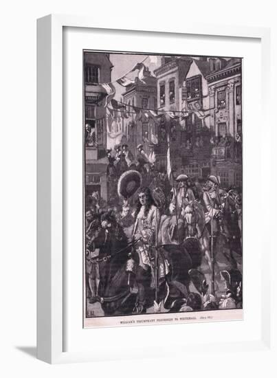 Williams Triumphant Procession to Whitehall Ad 1697-Walter Stanley Paget-Framed Giclee Print