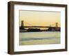 Williamsburg Bridge and the East River, New York City, New York, USA-Amanda Hall-Framed Photographic Print