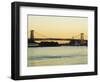 Williamsburg Bridge and the East River, New York City, New York, USA-Amanda Hall-Framed Photographic Print