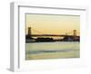 Williamsburg Bridge and the East River, New York City, New York, USA-Amanda Hall-Framed Photographic Print