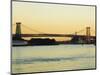 Williamsburg Bridge and the East River, New York City, New York, USA-Amanda Hall-Mounted Photographic Print