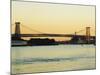 Williamsburg Bridge and the East River, New York City, New York, USA-Amanda Hall-Mounted Photographic Print