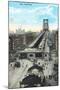 Williamsburg Bridge Approach, New York City-null-Mounted Art Print