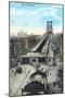 Williamsburg Bridge Approach, New York City-null-Mounted Art Print