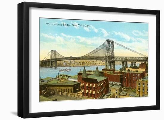 Williamsburg Bridge, New York City-null-Framed Art Print