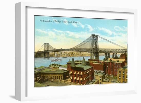 Williamsburg Bridge, New York City-null-Framed Art Print